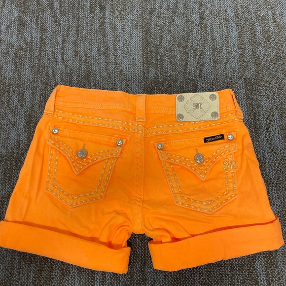 Excellent used condition womens miss me neon orange shorts - Picture 7 of 7